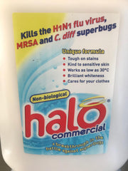 Halo Commercial (aka, Sports Wash) Non biological laundry liquid (kills flu virus) 5 litre (125 washes)